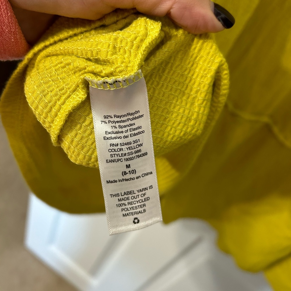 Scoop Women's Yellow Tiered Boho Midi Skirt Size Medium NWOT - Picture 6 of 6